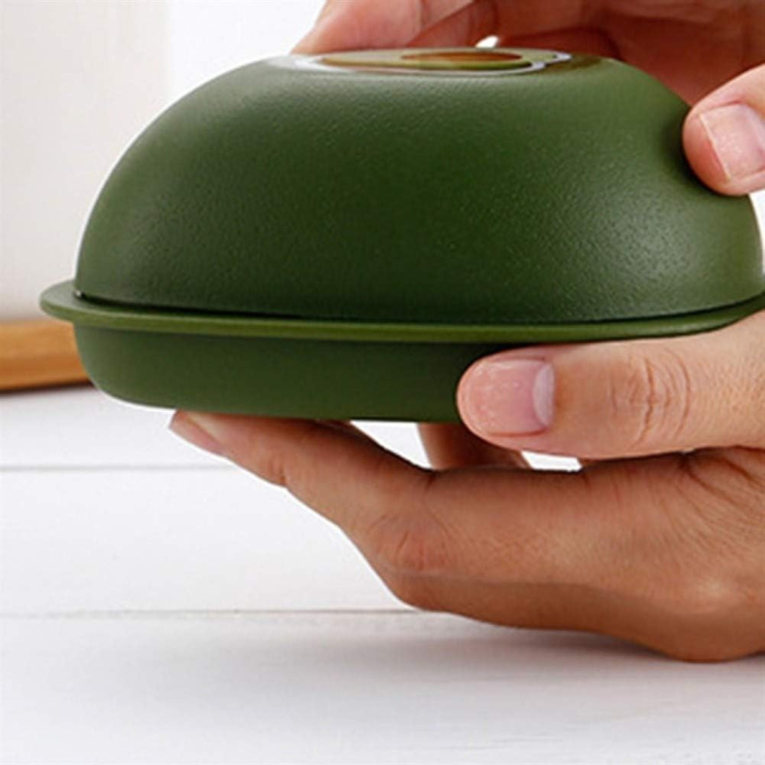 Cutie Alimentara, , Model Avocado, din Plastic, 12.5 x 12.5 x 5.4 cm, 500 ml, Verde Inchis [5]