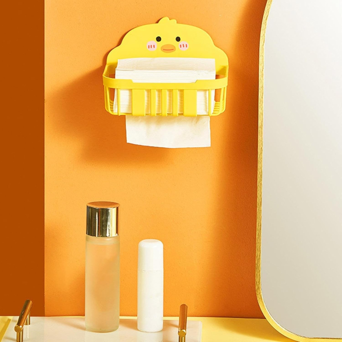 Cutie de Depozitare, , din Plastic, Montare pe Perete, Model Ratusca, 13x19x12 cm, Galben [6]