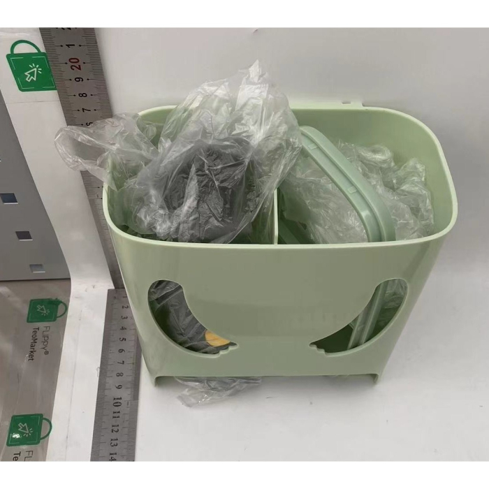 Cutie de Depozitare, , Montare Perete, Adeziv, Fara Perfoare, din ABS, Model Urs, 18 x 11 x 25 cm, Verde [2]