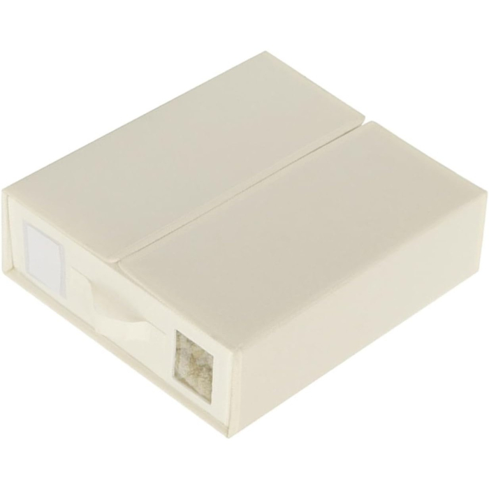 Cutie Depozitare Lenjerii de Pat, , Pliabila, Capacitate 18l, 38x33x12 cm, din Panza Oxford cu PP Incorporat, Fereastra Vizibila, Alb Ivoir [7]