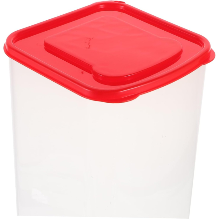 Cutie Depozitare Paine, , din Plastic, 34 x 13 cm, Pastreaza Prospetimea, Capac Rosu [4]