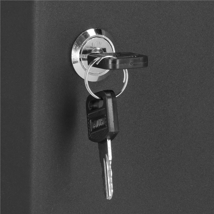 Cutie metalica din otel pentru 100 chei, echipata, 30x24x7cm, neagra [2]