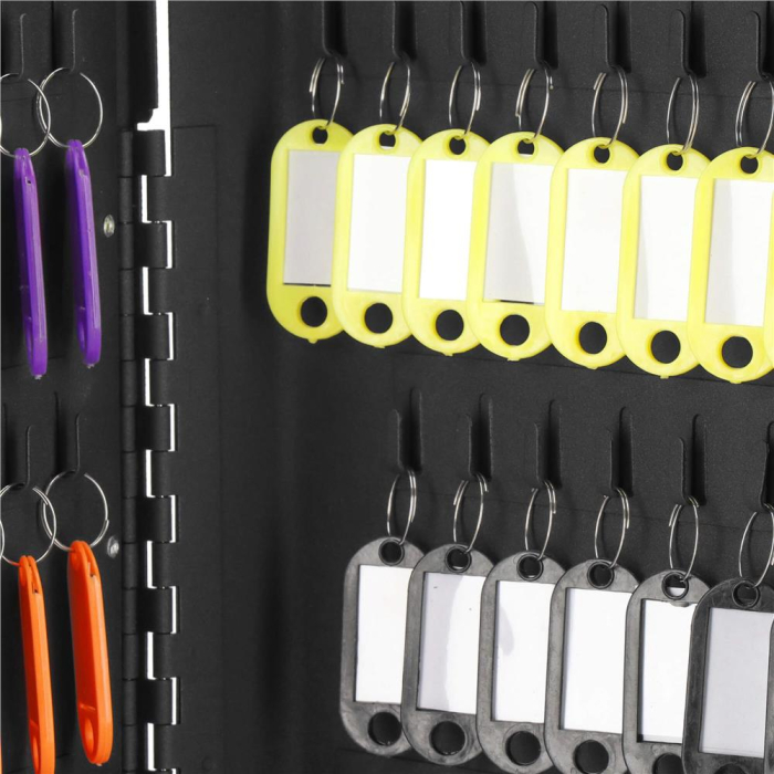 Cutie metalica din otel pentru 100 chei, echipata, 30x24x7cm, neagra [4]