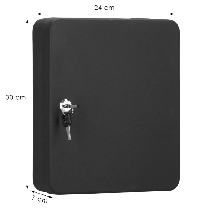 Cutie metalica din otel pentru 100 chei, echipata, 30x24x7cm, neagra [17]