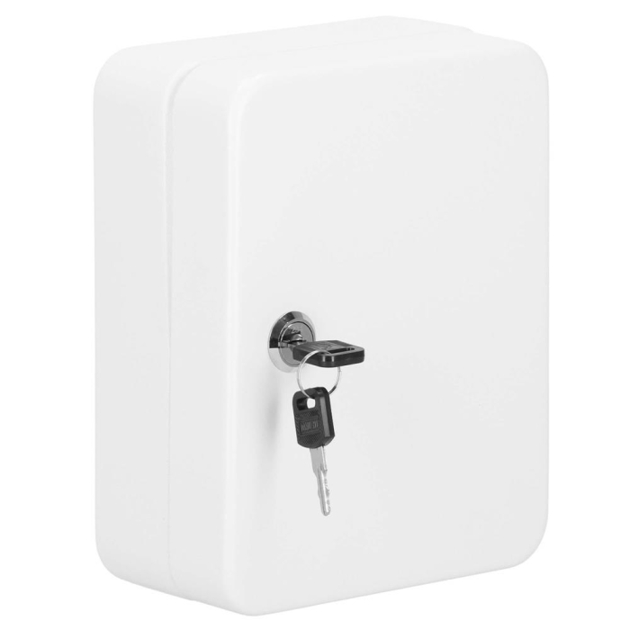 Cutie metalica din otel pentru 20 chei, echipata, 20x16x7.5cm, alba [15]