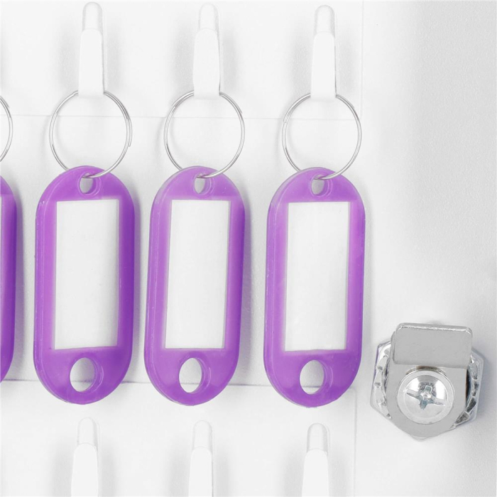 Cutie metalica din otel pentru 20 chei, echipata, 20x16x7.5cm, alba [11]