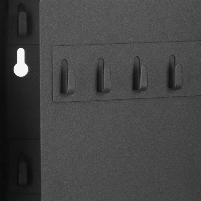 Cutie metalica din otel pentru 30 chei, echipata, 20x16x7.5cm, neagra [12]