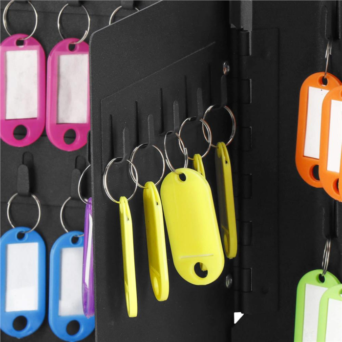 Cutie metalica din otel pentru 30 chei, echipata, 20x16x7.5cm, neagra [11]