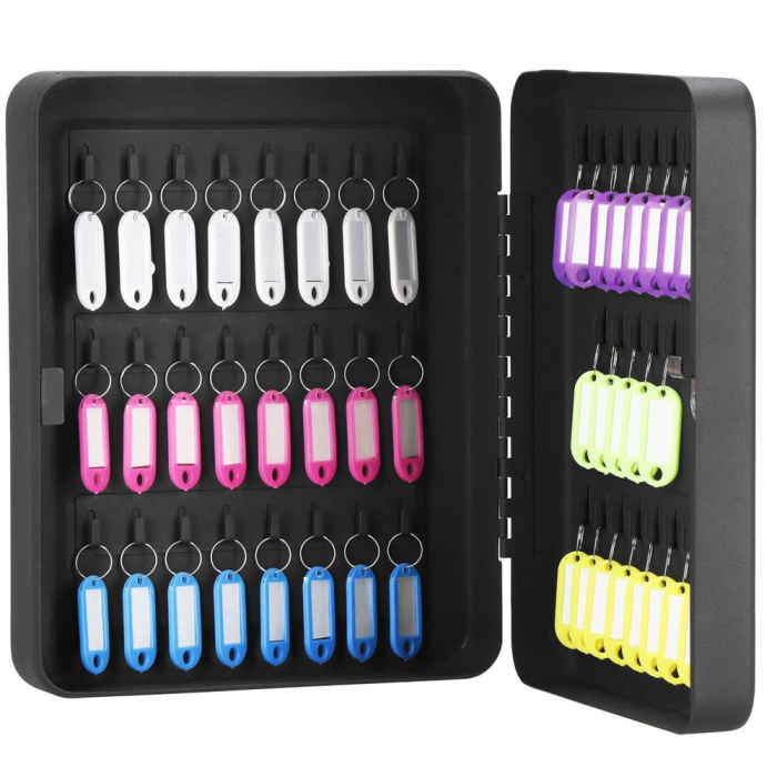 Cutie metalica din otel pentru 48 chei, echipata, 30x24x7.5cm, neagra [15]