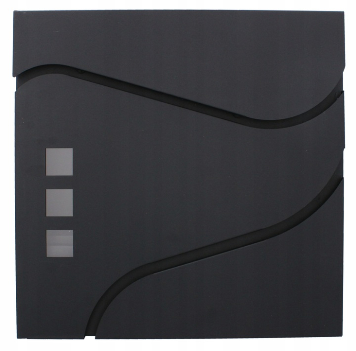 Cutie postala de exterior, pentru gard sau perete, din otel zincat, cu incuietoare, 37x11x37cm, gri inchis [5]