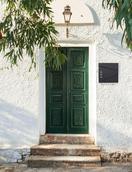 Cutie postala de exterior, pentru gard sau perete, din otel zincat, cu incuietoare, 37x11x37cm, gri inchis [2]