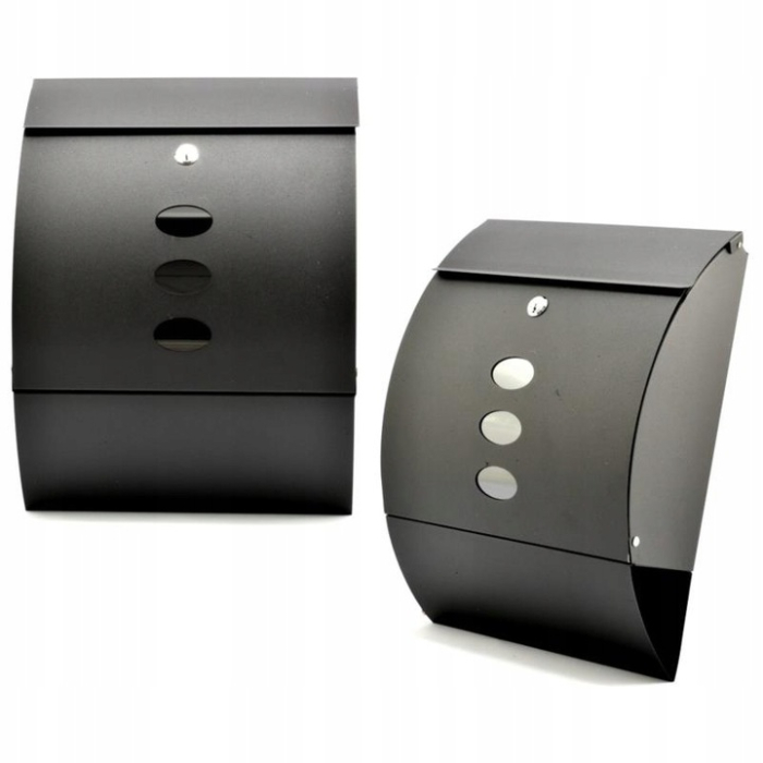 Cutie postala de exterior, pentru gard sau perete, din otel zincat, cu incuietoare, 40x12x30cm, gri argintiu [2]