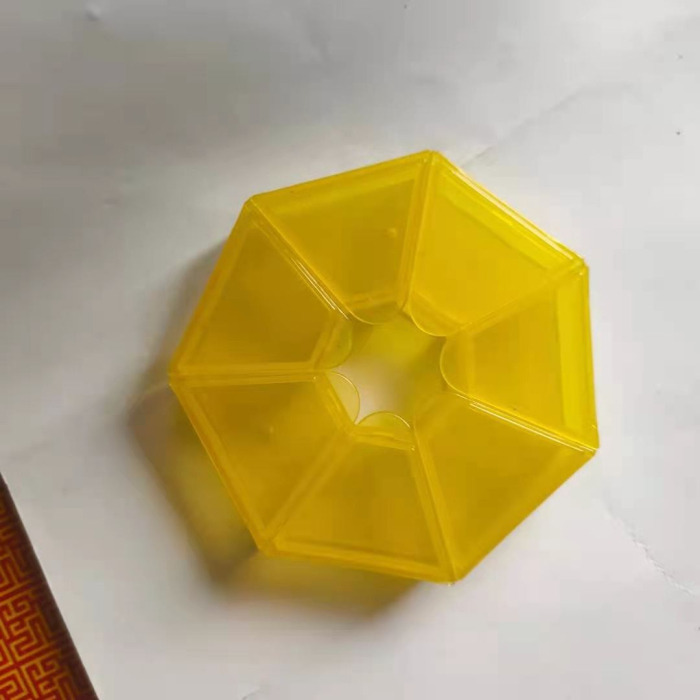 Cutie separator medicamente cu zilele saptamanii, , Plastic, 7 compartimente, Galben [3]