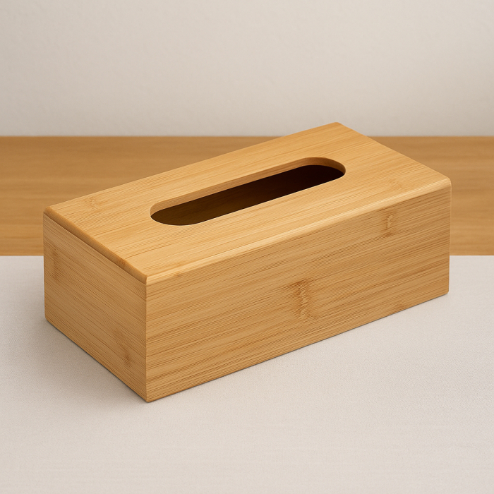 Cutie servetele 5Five cu capac detasabil, bambus, 25x13x8 cm, natur [4]