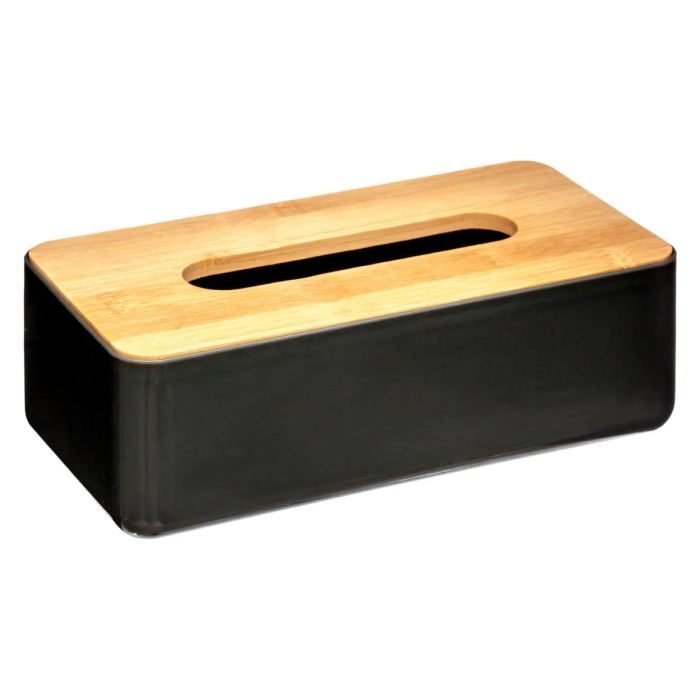 Cutie servetele 5Five Natureo cu capac detasabil, polipropilena, 26x13x9 cm, negru [1]