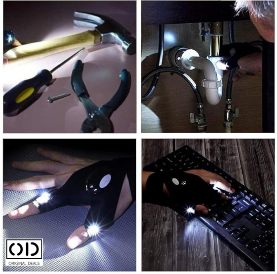 manusi de lucru cu led Manusi cu led manusi cu lumini led manusi cu lanterna manusi de lucru cu protectie manusi de protectie cu led manusa cu iluminare led [4]