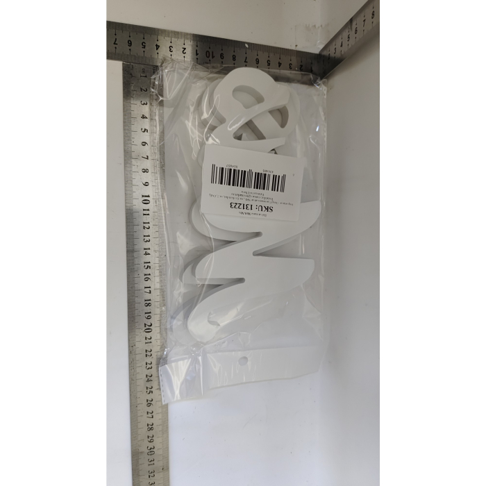 Decor pentru Masa, , Model Mr&Mrs, Tematica Nunta, 10x20 cm, Alb [2]