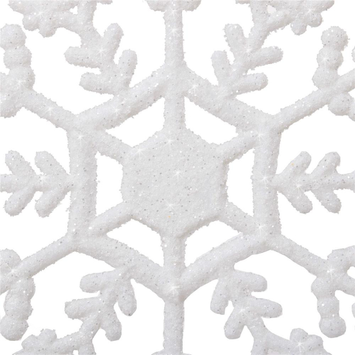 Decoratiune brad fulg de zapada, set 3 bucati, 12cm, alb [4]