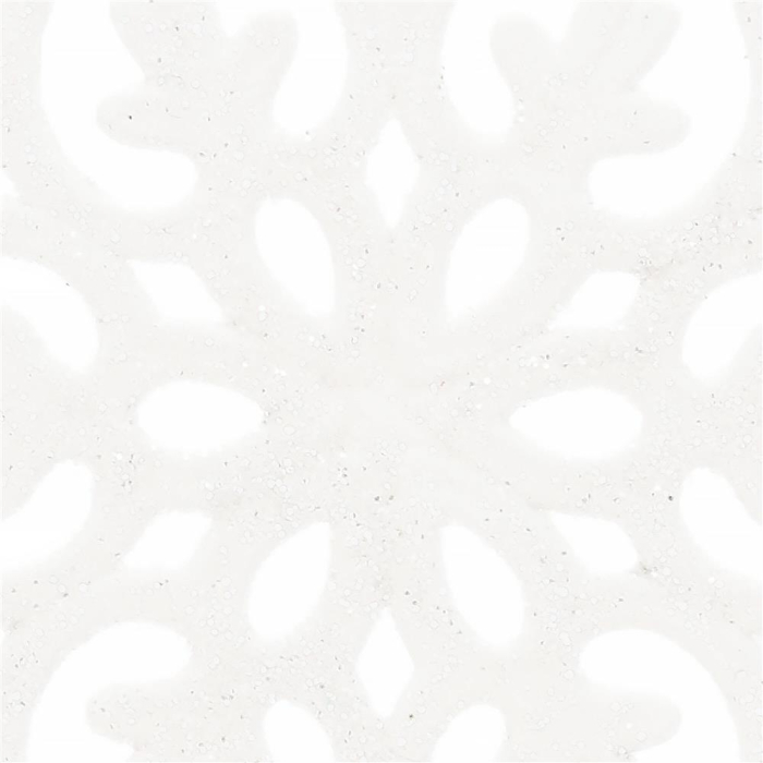 Decoratiune brad fulg de zapada, set 8 bucati, 8cm, alb [4]