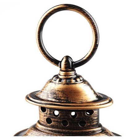 Decoratiune Craciun, Tip Felinar, Figurine Mos Craciun cu Cadouri, 3 Moduri, Functie Muzicala, Zapada in Miscare, Functioneaza Cu Baterii ( 3 x AA neincluse), Cablu USB (Inclus), Model Vintage Negru - Auriu, 13 x 8 x 21 cm, Alb Cald [6]