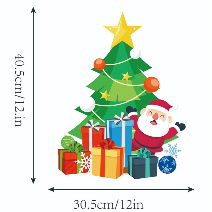 Decoratiune de Craciun, , de Agatat, pentru Usa, Perete sau Brad, Sfoara Inclusa, 40.5 x 30.5 cm cm, din Hartie 350g, Model Brad, Multicolor [3]