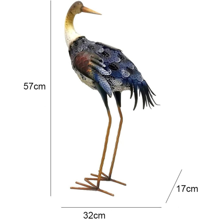 Decoratiune de Gradina cu Lampa solara, , Model Pasare, Iluminare Led si Incarcare Solara, 57 x 32 x 17 cm, pentru Exterior, Multicolor [3]