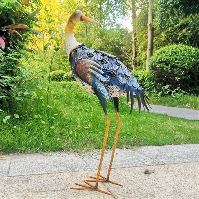 Decoratiune de Gradina cu Lampa solara, , Model Pasare, Iluminare Led si Incarcare Solara, 57 x 32 x 17 cm, pentru Exterior, Multicolor [5]