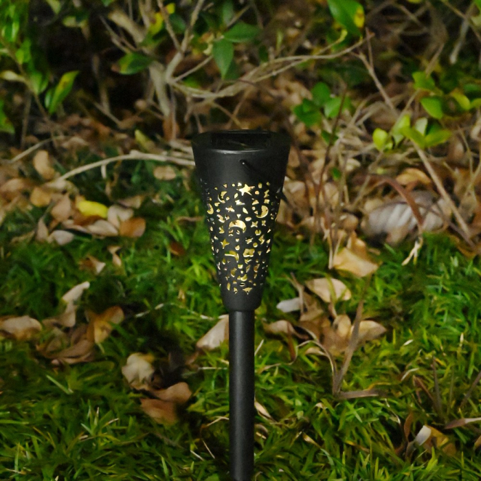 Decorațiune solară pentru grădină, , tip torță alb cald [7]