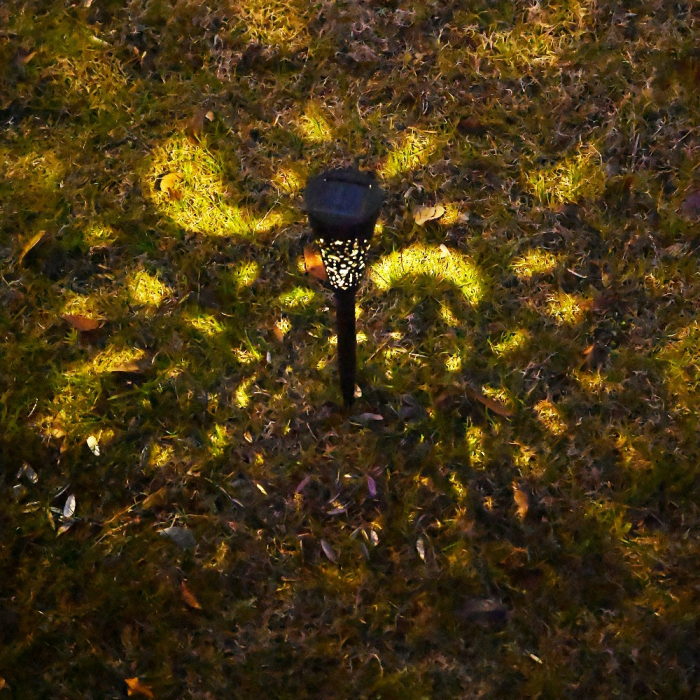 Decorațiune solară pentru grădină, , tip torță alb cald [4]