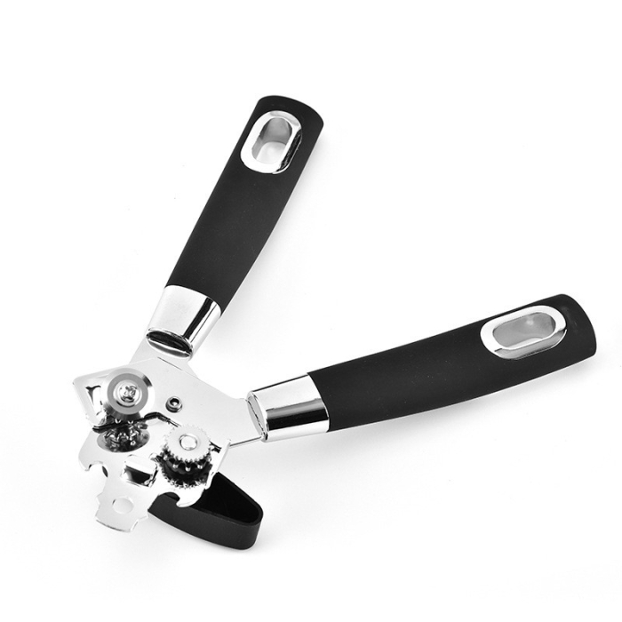 Desfacator de conserve multifunctional , Otel inoxidabil, Maner antialunecare, ergonomic, rezistent la rugina, usor de utilizat, 21.6 x 6 cm, argintiu [10]