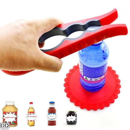 Desfacator pentru Capace de Sticle si Borcane, 4 Marimi Universale pentru Desfacut, Plastic PVC, Negru [2]