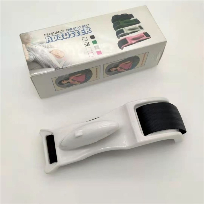 Deviator Centura de Siguranta, , pentru Burtica Gravidelor, Universal, Ajustabil, 21x6 cm, Model Delfin Alb [10]