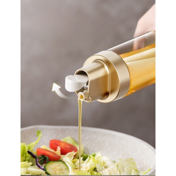 Dispenser pentru Ulei, , Deschidere si Inchidere Automata a Rezervorul, cu Inductie Gravitationala, 500 ml, 26.1x6.2x6.2cm, Gri [4]