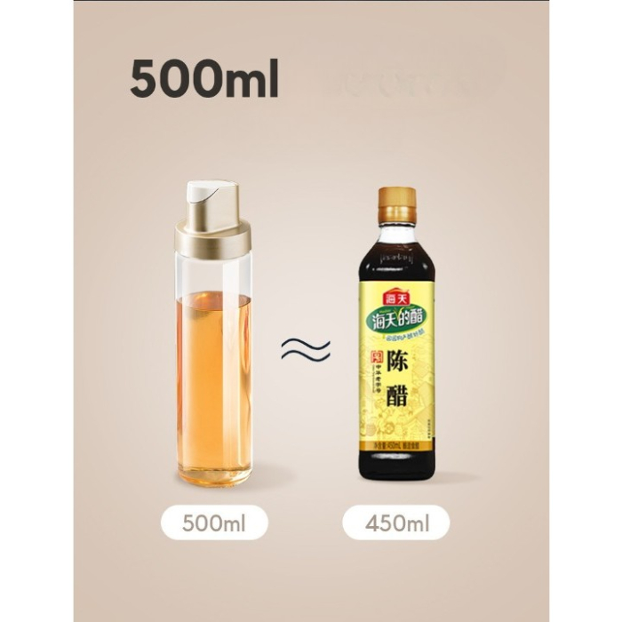Dispenser pentru Ulei, , Deschidere si Inchidere Automata a Rezervorul, cu Inductie Gravitationala, 500 ml, 26.1x6.2x6.2cm, Gri [5]
