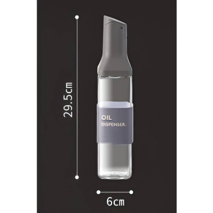 Dispenser pentru Ulei, , Deschidere si Inchidere Automata a Rezervorul, cu Inductie Gravitationala, 500 ml, 29.5x6x6 cm, Gri [11]