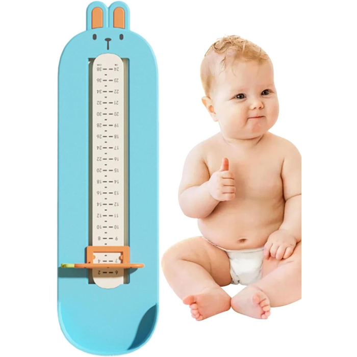 Dispozitiv de Masurat Talpa Piciorului pentru Bebelusi, , 6-24, Model Iepuras, Albastru [3]