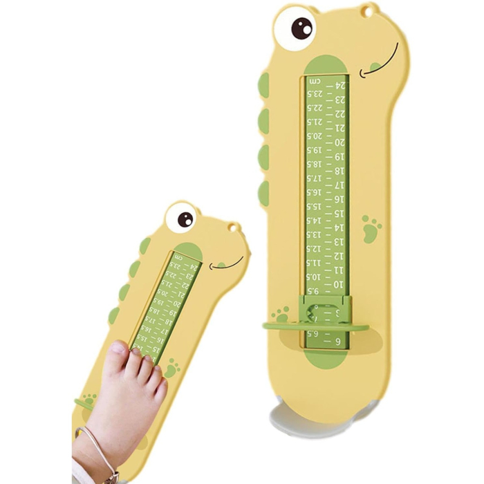 Dispozitiv de Masurat Talpa Piciorului pentru Bebelusi, , 9-24, Model Dinozaur, Galben [3]