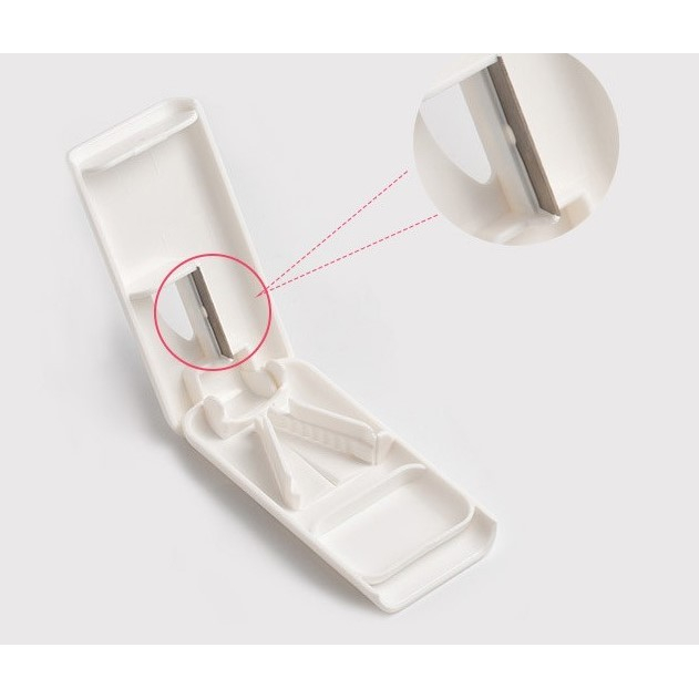 Dispozitiv taiere si depozitare medicamente, , Bej, Plastic, 8 x 4 x 1.8 cm [6]