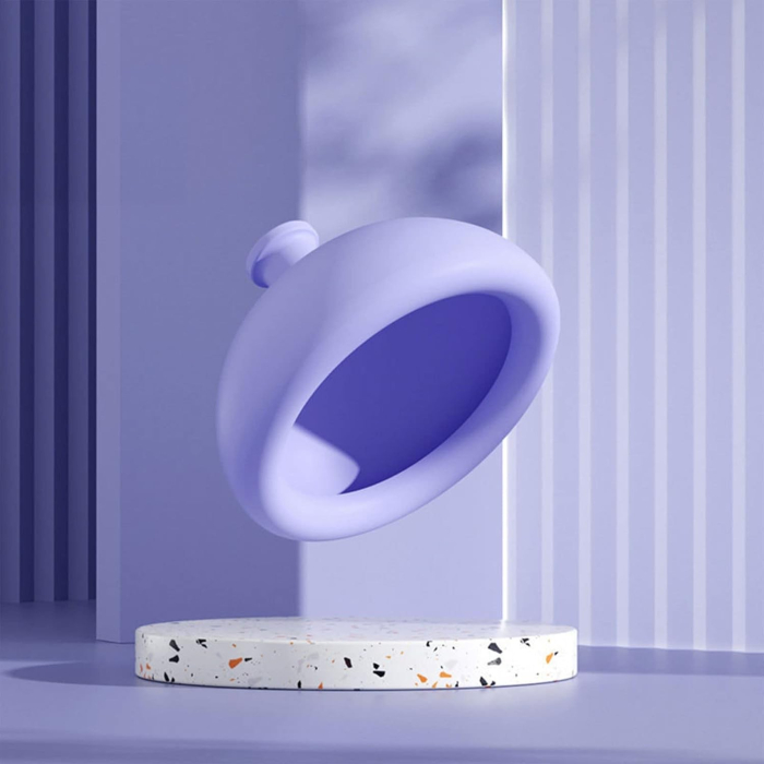 Dispozitiv Terapeutic Sputa, , Cupa pentru Terapie Toracica, Dispozitiv de Eructare, pentru Adulti si Copii, 10 x 6.5 cm, din Silicon, Mov [2]