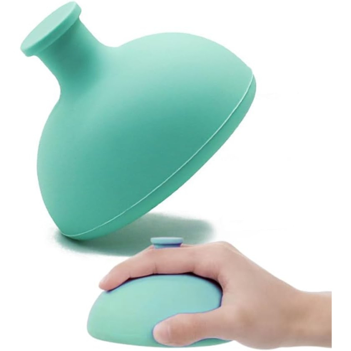 Dispozitiv Terapeutic Sputa, , Cupa pentru Terapie Toracica, Dispozitiv de Eructare, pentru Sugari si Copii, 7.5 x 6 cm, din Silicon, Verde [4]