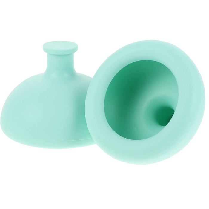 Dispozitiv Terapeutic Sputa, , Cupa pentru Terapie Toracica, Dispozitiv de Eructare, pentru Sugari si Copii, 7.5 x 6 cm, din Silicon, Verde [2]