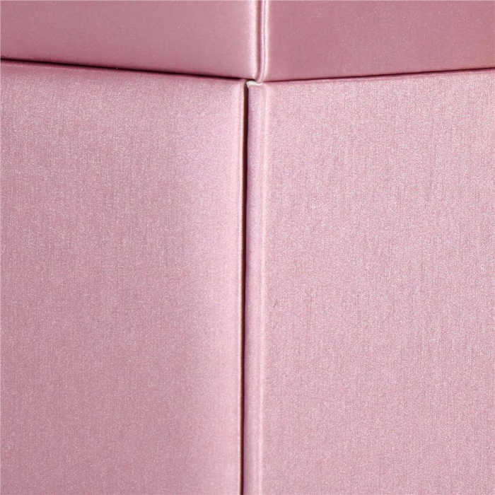 (DL) Cutie depozitare si organizare bijuterii, MDF, piele ecologica si velur, 17,5 x 14 x 12,5cm, roz [25]