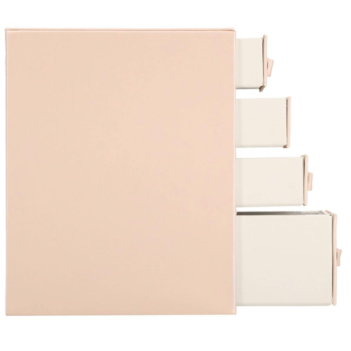 (DL) Cutie depozitare si organizare bijuterii, piele ecologica + velur, 26 x 22 x 18 cm, roz [8]