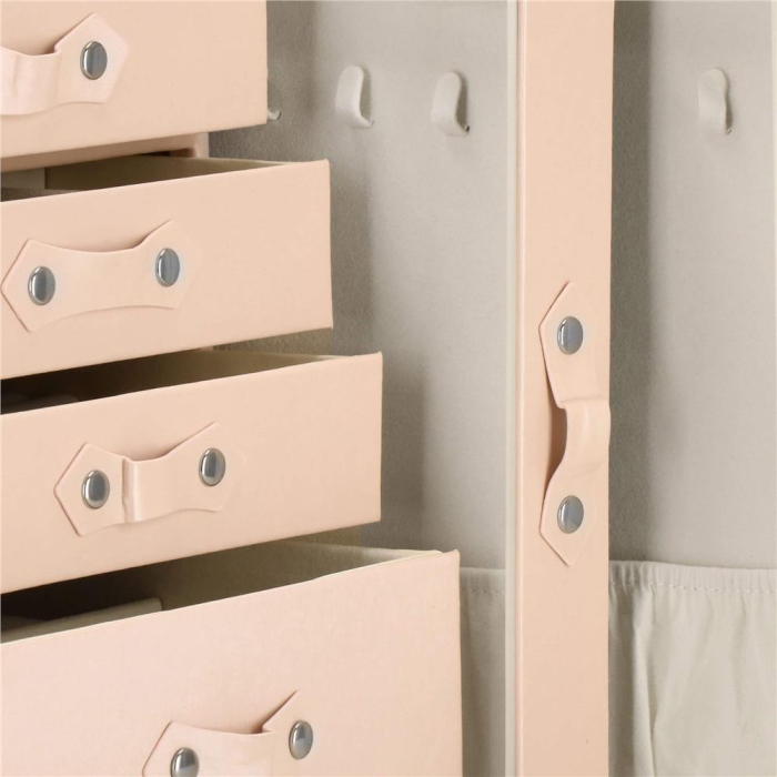 (DL) Cutie depozitare si organizare bijuterii, piele ecologica + velur, 26 x 22 x 18 cm, roz [10]