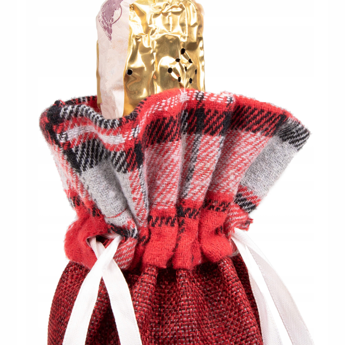 (DL) Decoratiune Craciun, husa model gnom pentru sticle, 29cm, rosu [4]