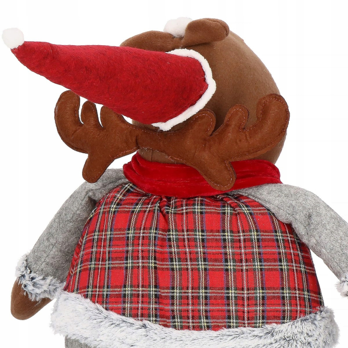 (DL) Figurina Craciun, Ren, picioare telescopice, inaltime extensibila 55-95cm [14]