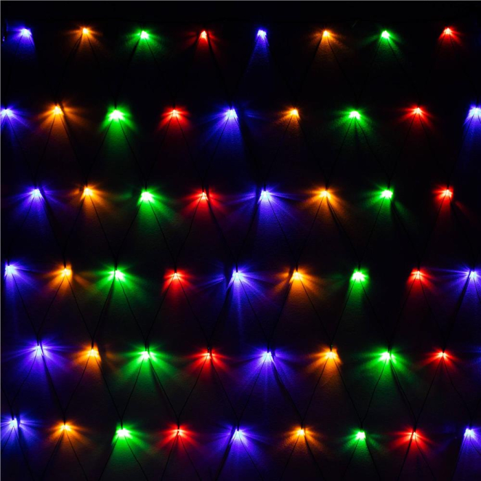 (DL) Ghirlanda luminoasa tip perdea 160 LED-uri, 2x2.6m, pentru interior/exterior, iluminare multicolor [1]