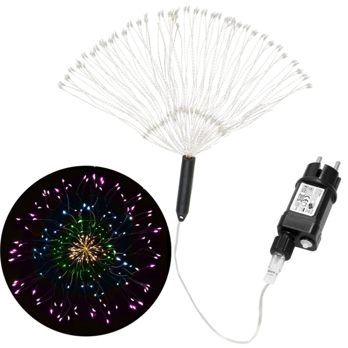 (DL) Instalatie lumina decorativa STAR cu 100 LED-uri, diametru 40cm, telecomanda, iluminare multicolora [5]