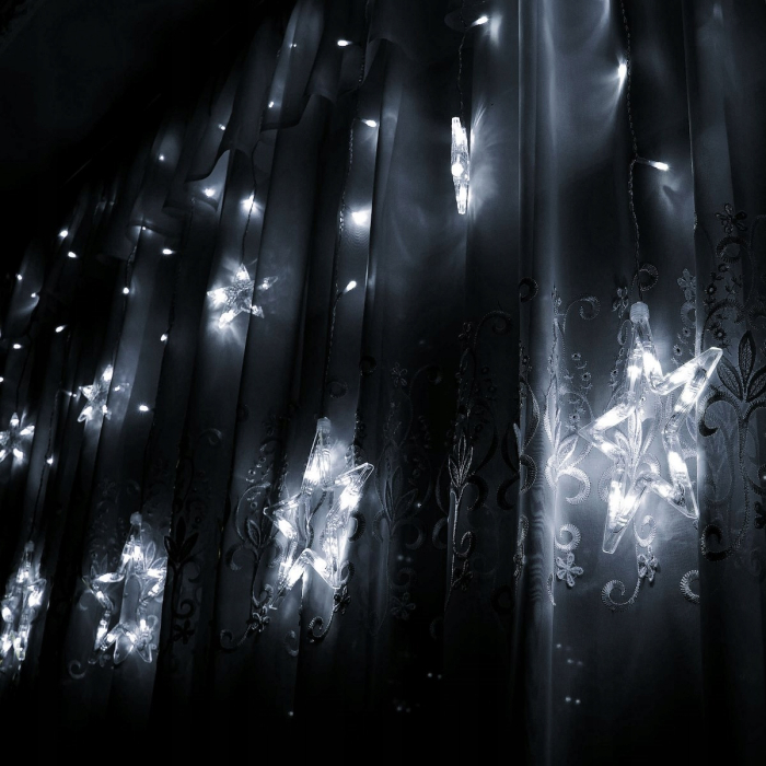 (DL) Instalatie lumina tip perdea cu 138 LED-uri, 2m, pentru interior/exterior, iluminare alb rece [3]