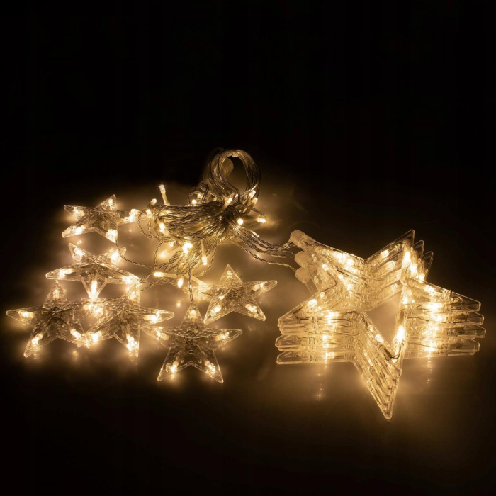 (DL) Instalatie lumina tip perdea cu 138 LED-uri, 2m, pentru interior/exterior, stelute iluminare alba [7]